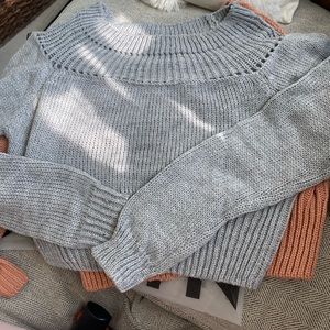 Shein cropped sweater gray medium.